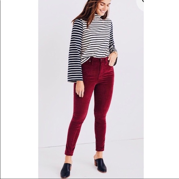 madewell velvet jeans